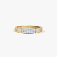 Sally Round Diamond Engagement Gold Ring