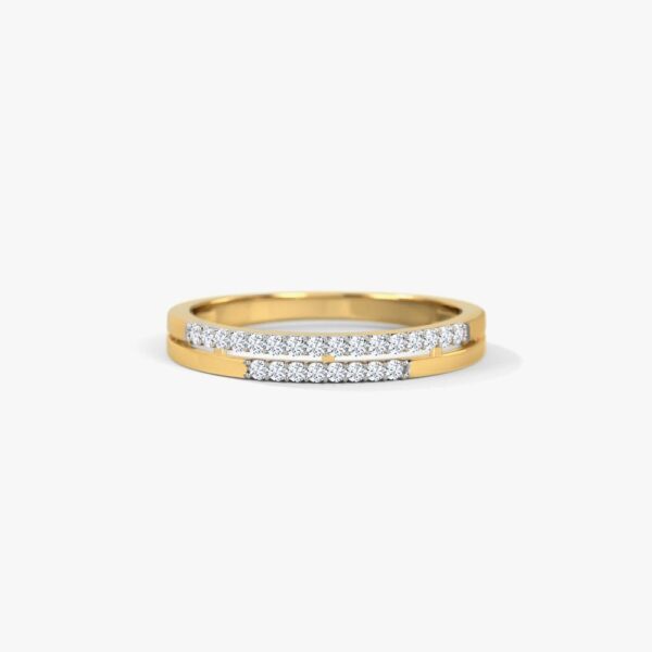 Sally Round Diamond Engagement Gold Ring