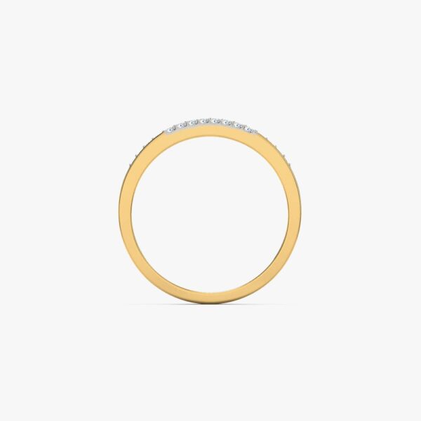 Sally Round Diamond Engagement Gold Ring
