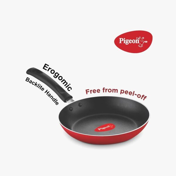 Red Aluminium Nonstick 250 mm Flat Tawa