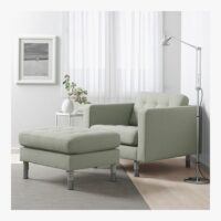 Footstool, Gunnared light green/metal