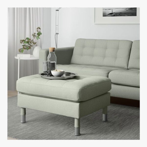 Footstool, Gunnared light green/metal