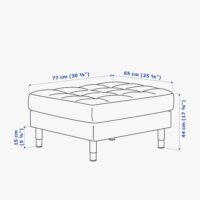 Footstool, Gunnared light green/metal