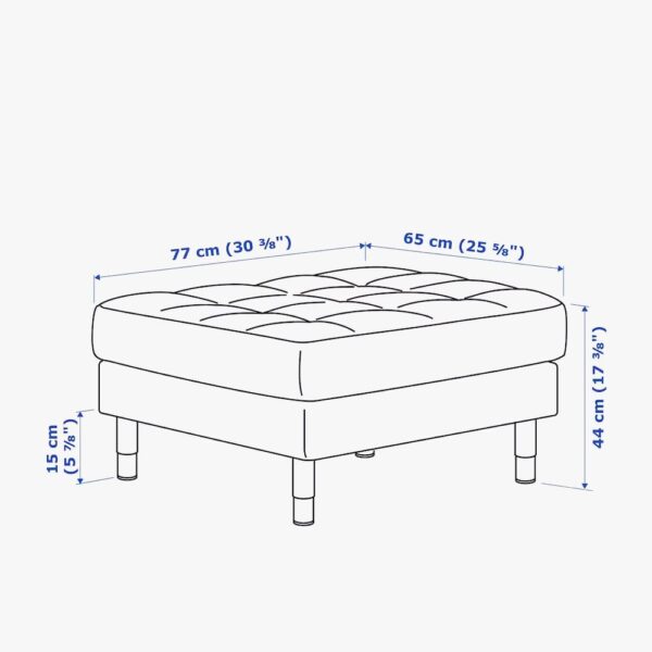 Footstool, Gunnared light green/metal