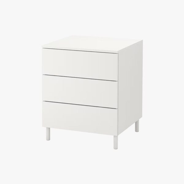06-2.jpg Chest Of 3 Drawers, White/fonnes White