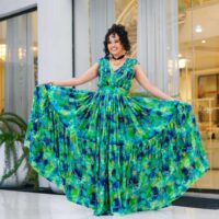 New Vibrant Marbled Ethiopian Chiffon Kemis Chiffon Habesha Dresses | Fidel Markato