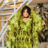 New Vibrant Marbled Ethiopian Chiffon Kemis Chiffon Habesha Dresses | Fidel Markato
