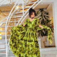 New Vibrant Marbled Ethiopian Chiffon Kemis Chiffon Habesha Dresses | Fidel Markato