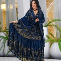 New Modern Chiffon Habesha Kemis with Gold Tilf | Fidel Markato