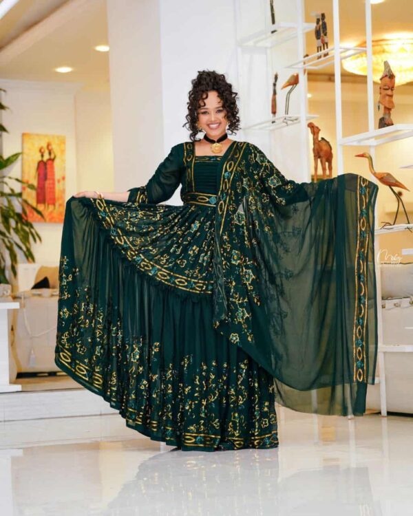 New Modern Chiffon Habesha Kemis with Gold Tilf | Fidel Markato