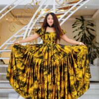 Elegant Earth Tones Habesha Chiffon Dress