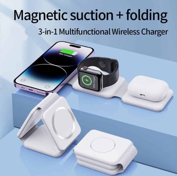 New Arrivals 3 in 1 Wireless Smart Phone Charger Wireless Chargers for Android All Smart Phones