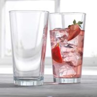 Set of 6 Clear 16 oz Pub Glasses – Durable Beer & Cocktail Mixing Glasses for Home or Bar Use