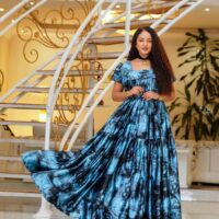 Elegant Earth Tones Habesha Chiffon Dress