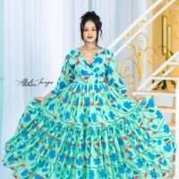 Premium Floral Habesha Chiffon ሽፎን ዲዛይን Dresses - Modern Ethiopian & Eritrean Traditional Maxi Gowns