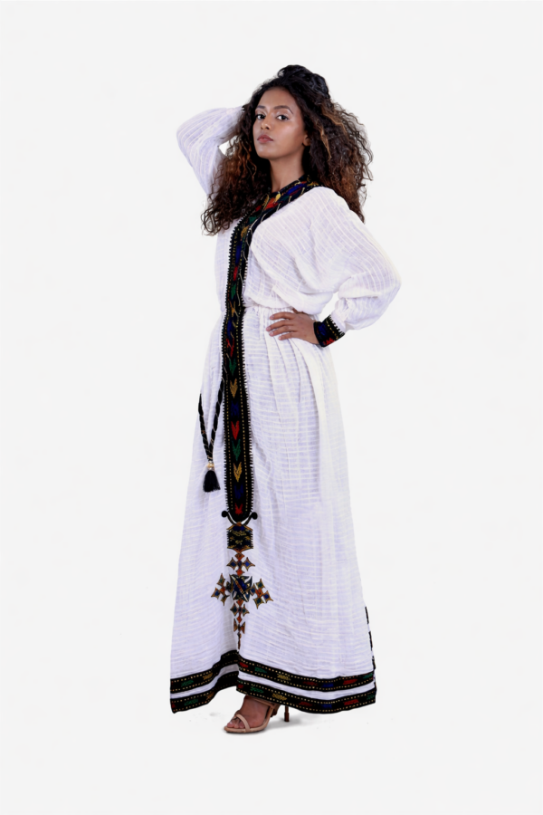 Habesha dress (2) Authentic Hand-Woven Habesha Dress - Traditional Ethiopian & Eritrean Cultural Clothing for Weddings and Special Occasions