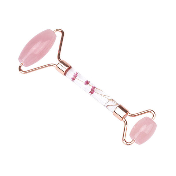 የፊት ውበት መጠበቂያ እና ማሳጅ for Habesha women  Jade Roller እና Gua Sha - (2-Piece Rose Quartz Beauty Facial Roller Set)